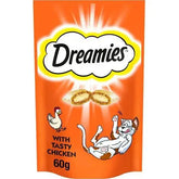 Dreamies Cat Treat Biscuits with Chicken 60g (Case of 8)  Adomoo